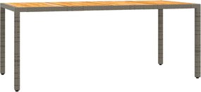 vidaXL Σετ Τραπεζαρίας Κήπου 7 τεμ. Γκρι Συνθ. Ρατάν με Μαξιλάρια