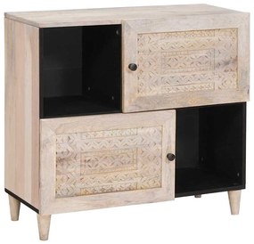 vidaXL Πλαϊνό γραφείο Λευκό 33.5 x 80 x 75 εκ
