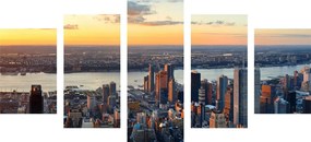 Πανοραμική εικόνα της πόλης Νέα Υόρκη 5 τμημάτων - 200x100