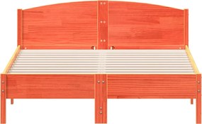 vidaXL Σκελετός Κρεβ. Χωρίς Στρώμα Καφέ Κεριού 150x200 εκ Μασίφ Πεύκο