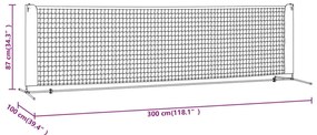 ΔΙΧΤΥ ΤΕΝΙΣ ΜΑΥΡΟ &amp; ΚΟΚΚΙΝΟ 300X100X87 ΕΚ. ΑΠΟ ΠΟΛΥΕΣΤΕΡΑ 93756