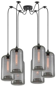 Φωτιστικό Οροφής Πολύφωτο Homelighting Feint 77-8786 Smoked Glass