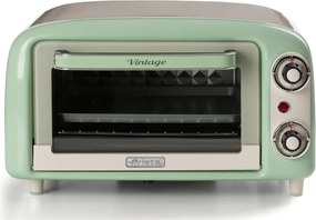 Ηλεκτρικός φούρνος Ariete VINTAGE 3919/04, 800W, 10 l, 3 λειτουργίες, Μέχρι 230°C, Διπλό θερμικό γυαλί, Χρονοδιακόπτης 60 λεπτά, Πράσινο
