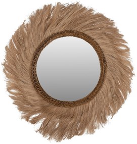 ΚΑΘΡΕΠΤΗΣ ΣΤΡΟΓΓΥΛΟΣ ΜΕ ΠΛΑΙΣΙΟ ΙΝΕΣ ΑΜΠΑΚΑ ΣΕ ΧΡΩΜΑ ΦΥΣΙΚΟ 90x4x90Υεκ.HM7729