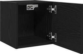 vidaXL Κρεμαστό Ντουλάπι Τηλεόρασης Μαύρη Δρυς 30,5 x 30 x 30 εκ.