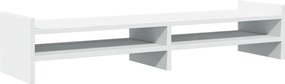 vidaXL Βάση Οθόνης Λευκή 100x27x20 εκ. από Επεξ. Ξύλο