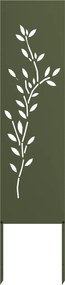 vidaXL Οθόνη Ιδιωτικότητας Κήπου Floral Λαδί 32 χ 140 εκ