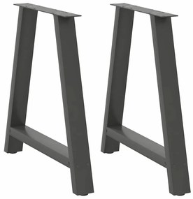 Πόδια Τραπεζαρίας Σχήματος Α 2 τεμ. Ανθρακί 70x(72-73) εκ. Ατσάλι