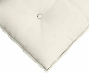 vidaXL Μαξιλάρι Πλάτης Κρεμ 160 x 50 cm Υφασμάτινο Κορντουρά