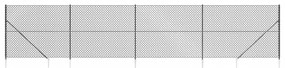 vidaXL Συρματόπλεγμα Περίφραξης Ανθρακί 1,4 x 10 μ. με Καρφωτές Βάσεις