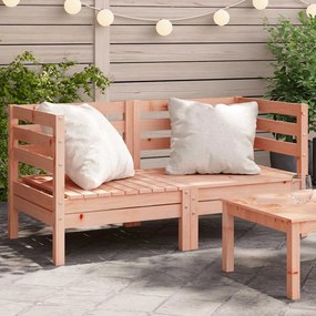 vidaXL Corner Sofa 2 τμχ. Solid Douglas wood Natural Douglas Medium