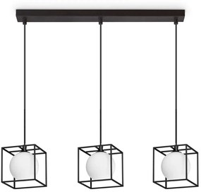 Φωτιστικό Οροφής - Ράγα Lingotto Single 327846 75x12x37/112cm 3xG9 28W Black Ideal Lux