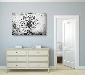 Εικόνα σύμβολο του δέντρου της ζωής σε ασπρόμαυρο σχέδιο - 120x80
