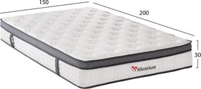 ΣΤΡΩΜΑ ΔΙΠΛΟ SILENTIUM HM749.05 POCKET SPRINGS--ΛΕΥΚΟ 150x200x30Υεκ.