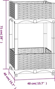 vidaXL Ζαρντινιέρα 40 x 40 x 71 εκ. από Πολυπροπυλένιο