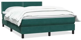 Κρεβάτι Boxspring με Στρώμα Σκούρο Πράσινο 160x210εκ. Βελούδινο - Πράσινο