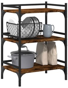 vidaXL Τρόλεϊ Κουζίνας Καπνιστή Δρυς 50x35x75,5 εκ Επεξεργασμένο Ξύλο