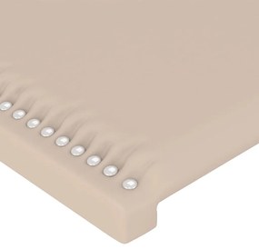 vidaXL Κεφαλάρι με Πτερύγια Καπουτσίνο 103x16x78/88εκ. Συνθετικό Δέρμα