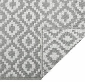 vidaXL Χαλί εξωτερικού χώρου ARAKIL γκρι 80x250 cm PP