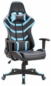 Καρέκλα gaming Mesa 410, Μαύρο, Μπλε, 125x69x67cm, 19 kg, Με ρόδες, Με μπράτσα, Μηχανισμός καρέκλας: Κλίση | Epipla1.gr