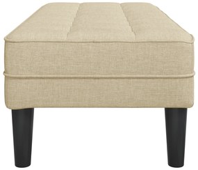 vidaXL Παγκάκι Κρεμ 113x57x39 εκ. Υφάσματος