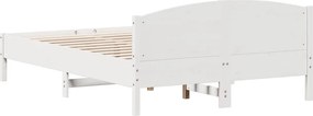 vidaXL Σκελετός Κρεβ. Χωρίς Στρώμα Λευκό 160x200 εκ Μασίφ Πεύκο