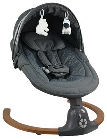 Ηλεκτρικό Ρηλάξ Με Μουσική (0+ Μηνών/Έως 9kg) Bebe Stars Fluffy Smoked Grey 257-186