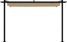 vidaXL Κιόσκι 300 x 300 x 200 cm Taupe Πολυεστέρας
