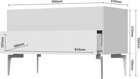 Έπιπλο τηλεόρασης Spike II mini - 90.00Χ47.00Χ56.00cm