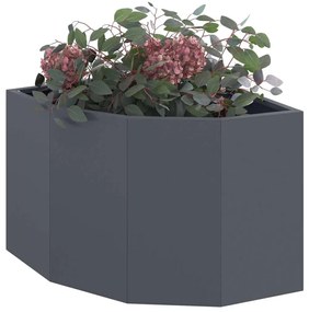 vidaXL Γωνιακό Ροδόδεντρο Ανθρακί 45 x 45 x 35 cm Ατσάλι