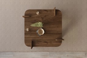 Τραπεζάκι Σαλονιού Καρυδί SAPROR 90x90x35