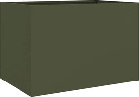vidaXL Ζαρντινιέρα Λαδί 62x30x29 εκ. από Χάλυβα