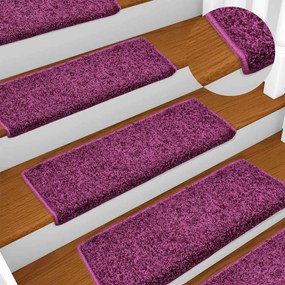 vidaXL Πατάκια Σκαλιών 30 τεμ. Μωβ Ορθογώνια Άκρη 65x21x4 εκ.