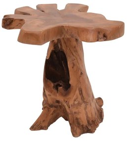 Side table Mushile teak wood in natural shade 30x35x45cm 30x35x45 εκ.