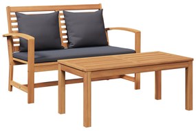 vidaXL Παγκάκι κήπου Φυσικό 110 x 64 x 76.5 εκ Μασίφ ξύλο teak