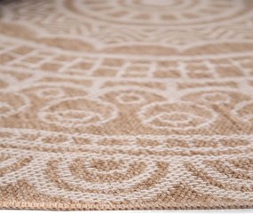 Στρογγυλό Χαλί Καλοκαιρινό (Φ240) Royal Carpet Avanos 8893 White