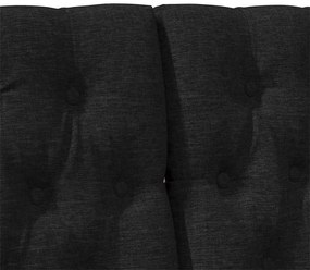 vidaXL Ταπετσαρισμένο κεφαλάρι Μαύρο 180 cm Στερεά ξυλεία πεύκου