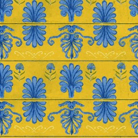 Ταπετσαρία Mykonos Villa Motif Wp30044 52X1000Cm Yellow-Blue Mindthegap 52x1000cm