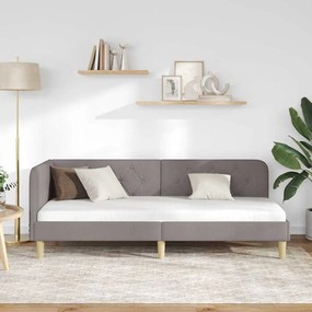 vidaXL Κρεβάτι Γωνίας Taupe 80 x 200 cm ύφασμα