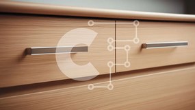 Intra Συλλεκτικό Ξύλινο Παζλ Plywood  4mm - Μοντέρνο Ξύλινο Μομό με κομψές μεταλλικές λαβές Σε Ξύλινο Κουτί - Διαστάσεις Puzzle: 10x10 cm – 25 κομμάτια