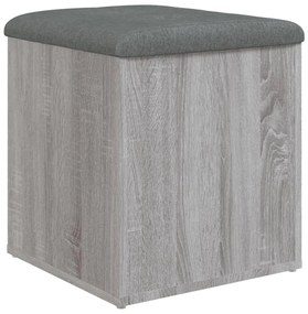 Παγκάκι Αποθήκευσης Γκρι Sonoma 42x42x45 εκ. Επεξεργασμένο Ξύλο - Γκρι