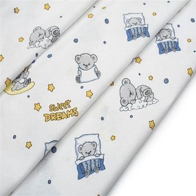 Πάνα Χασέ Sweet Dreams 554 White-Sky Blue DimCol 80x80cm 100% Βαμβάκι