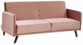 Καναπές κρεβάτι Berwyn 120, Τριανταφυλλί, 87x200x95cm, 44 kg, Πόδια: Ξύλο, Μερικώς συναρμολογημένο, Ξύλο: Ευκάλυπτος | Epipla1.gr