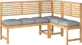vidaXL Μαξιλάρι 6 pcs Γκρι 40 x 40 x 8 εκ. Ύφασμα Όξφορντ