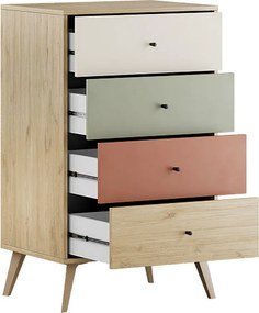 Συρταριέρα Terra Megapap χρώμα florida oak 60x44x100εκ.