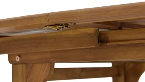 Τραπεζαρία Bistrual-Sopho σετ 5τεμ επεκτεινόμενο φυσικό μασίφ ξύλο ακακίας 200/150x100x75εκ 200x100x75 εκ.
