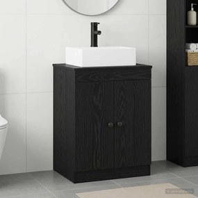 vidaXL Σετ Επίπλων Μπάνιου Μαύρη Δρυς Επεξεργασμένο Ξύλο