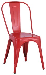 RELIX Καρέκλα, Μέταλλο Βαφή Κόκκινο Matte  44x49x84cm [-Κόκκινο-] [-Μέταλλο-] Ε5191,2MW