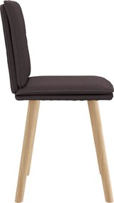 vidaXL Καρέκλες Τραπεζαρίας 2 τεμ. Σκούρο Καφέ Υφασμάτινες