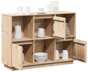 vidaXL Ντουλάπι 110,5x35x80 εκ. από Μασίφ Ξύλο Πεύκου